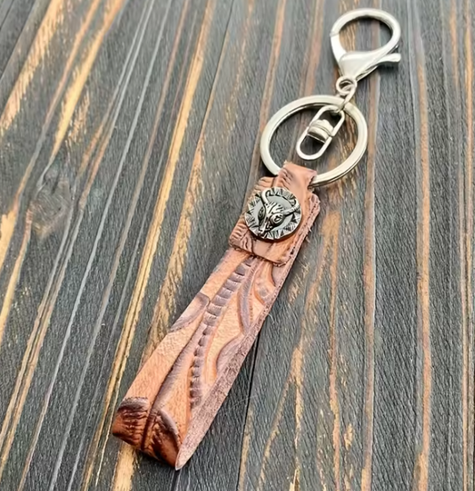 Western Leather Keychains